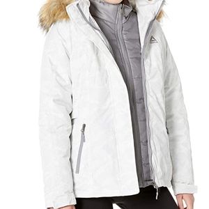 New Rebok 3 in 1 ski winter faux fur jacket Small